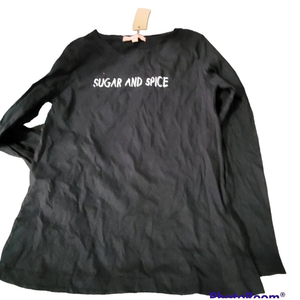 BLIS Sugar And Spice Crew Neck  Sleep Shirt Womens SZ L Long Sleeve NWT